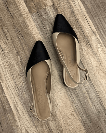 Loafers Ariana Negro/Beige