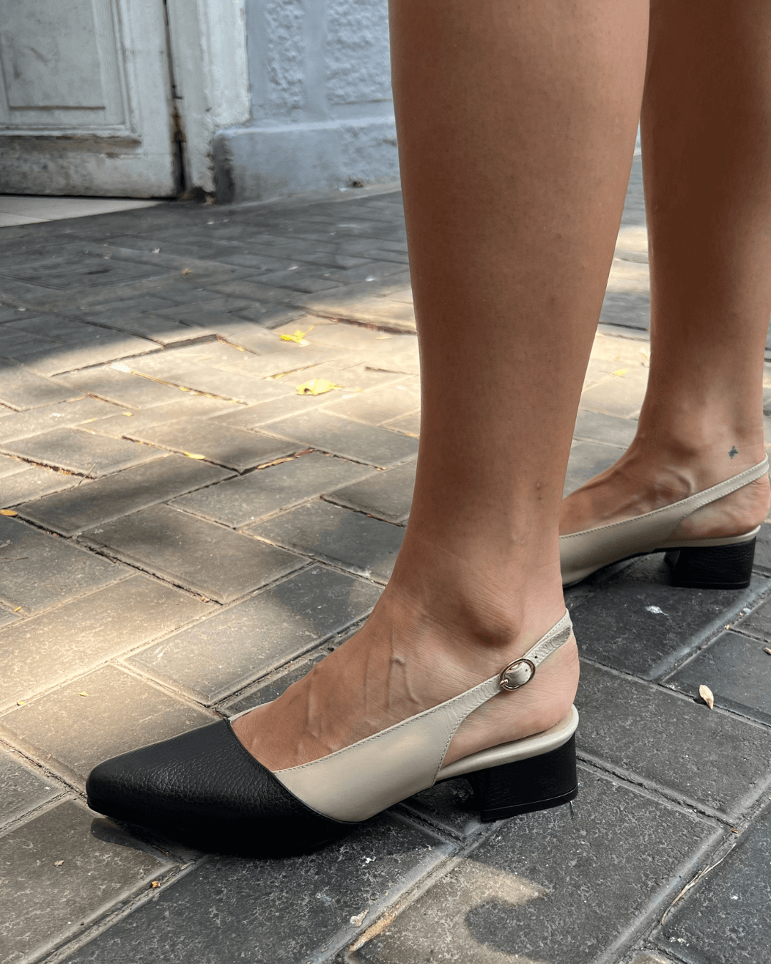 Loafers Ariana Negro/Beige