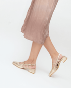 Loafers Bianca Dorado Craquelado