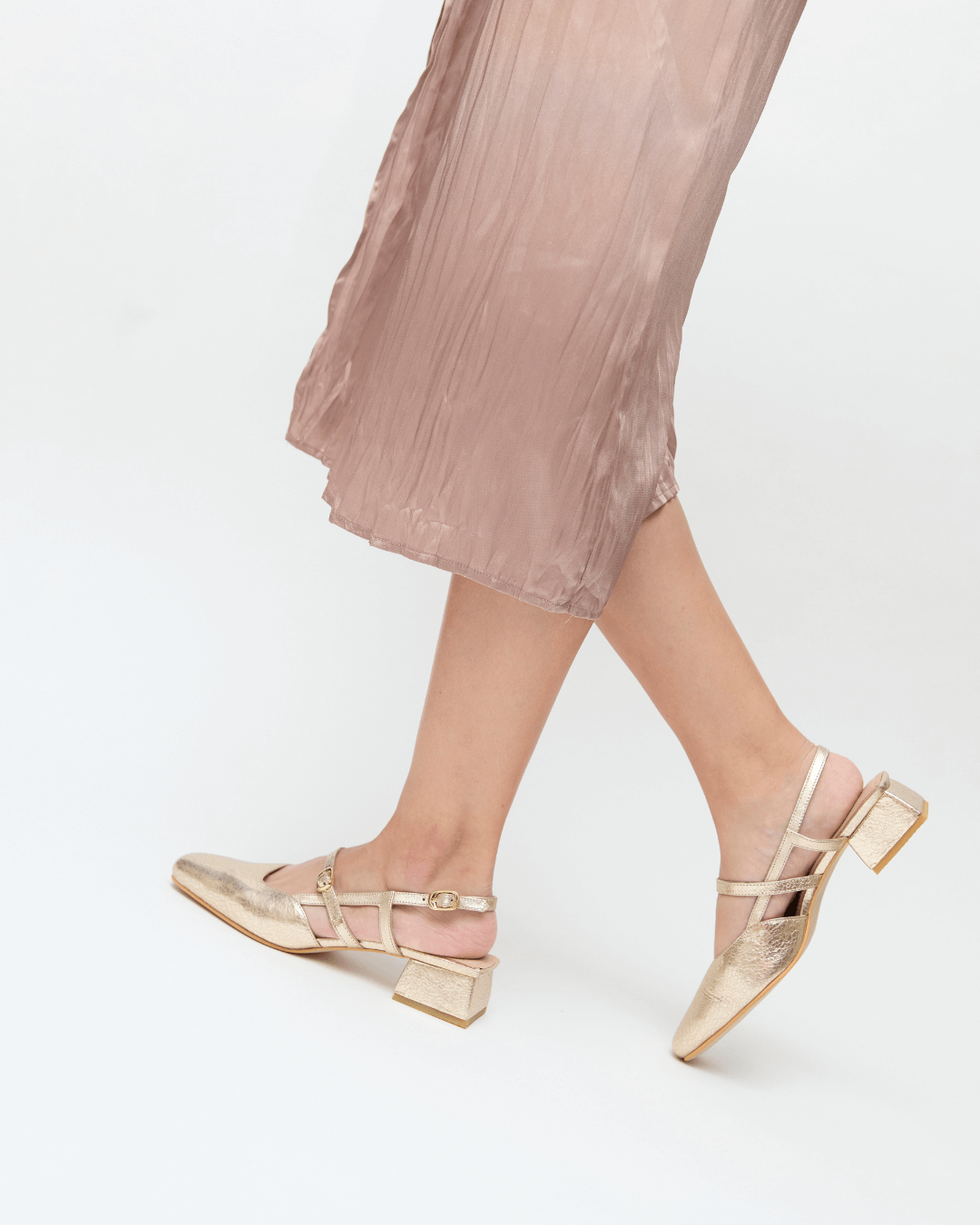 Loafers Bianca Dorado Craquelado