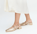 Loafers Bianca Dorado Craquelado