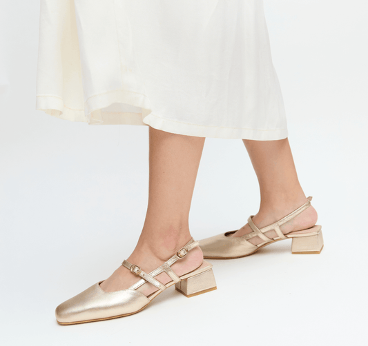 Loafers Bianca Dorado Craquelado