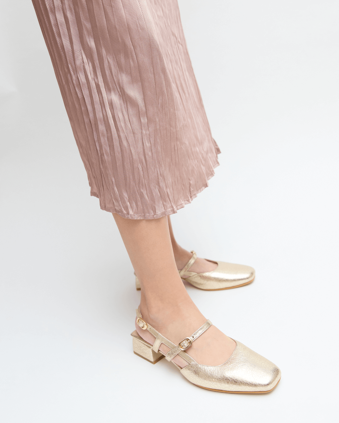 Loafers Bianca Dorado Craquelado