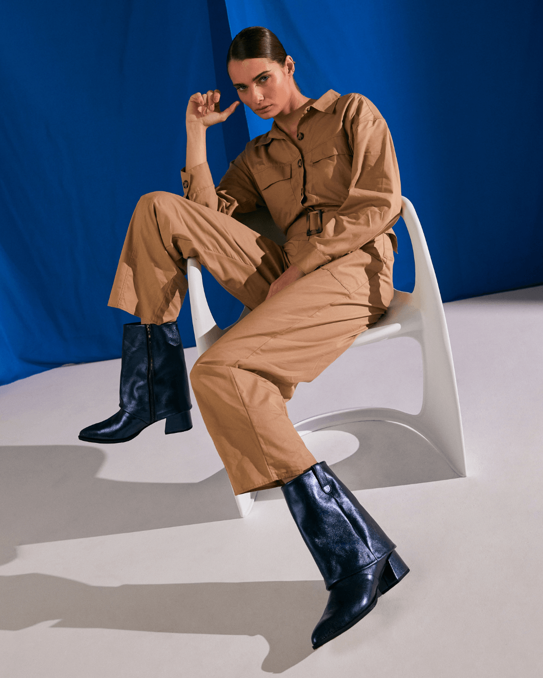 Botas Attica Azul Metalizado