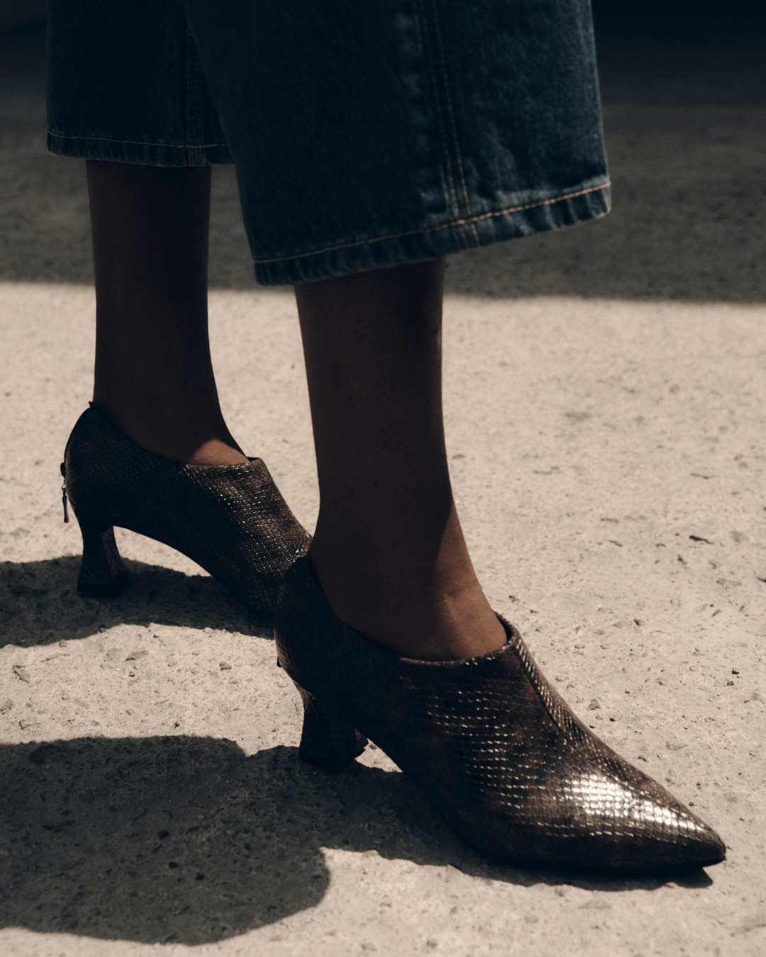 Botines Asia Piton Negro/Toffee