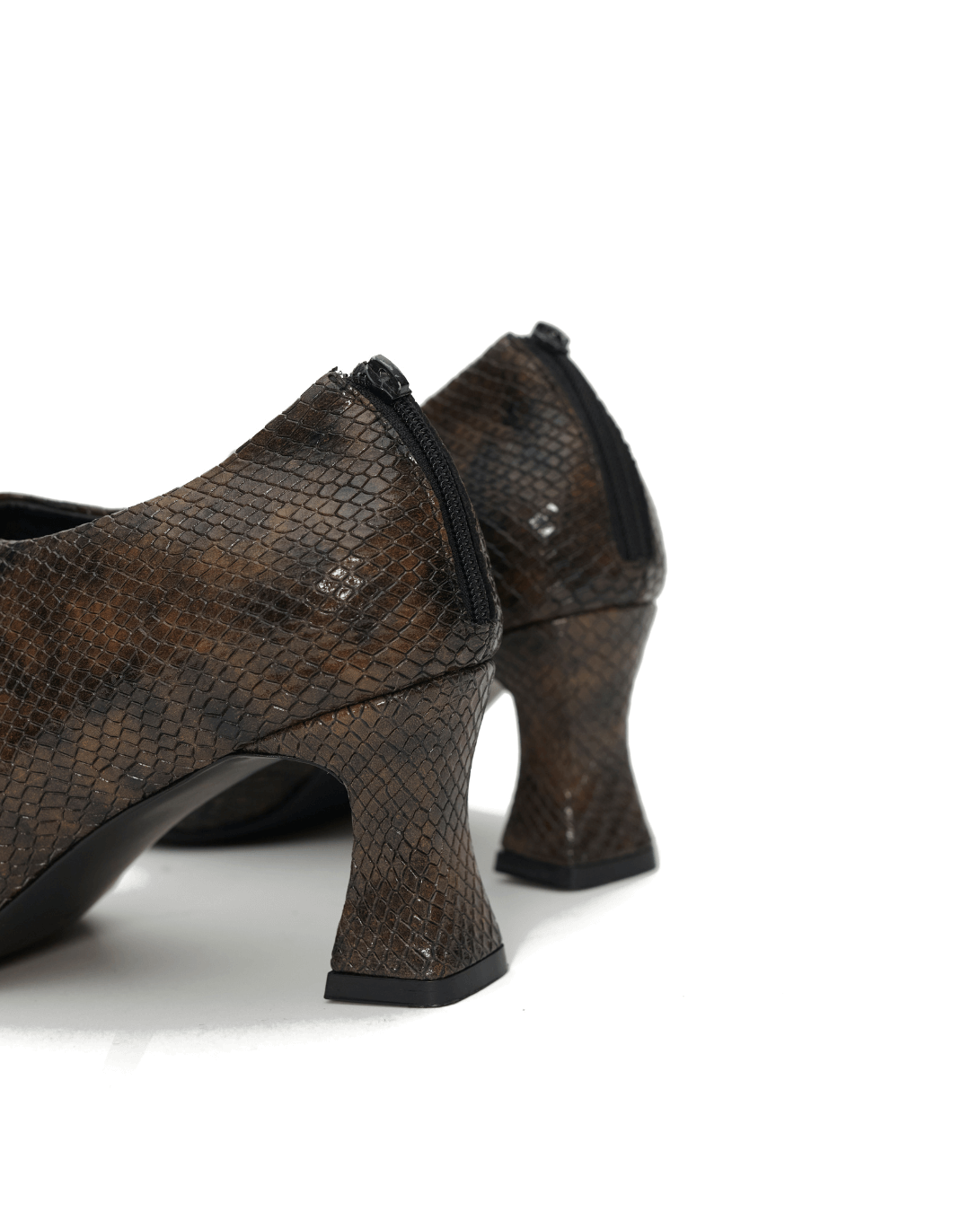 Botines Asia Piton Negro/Toffee